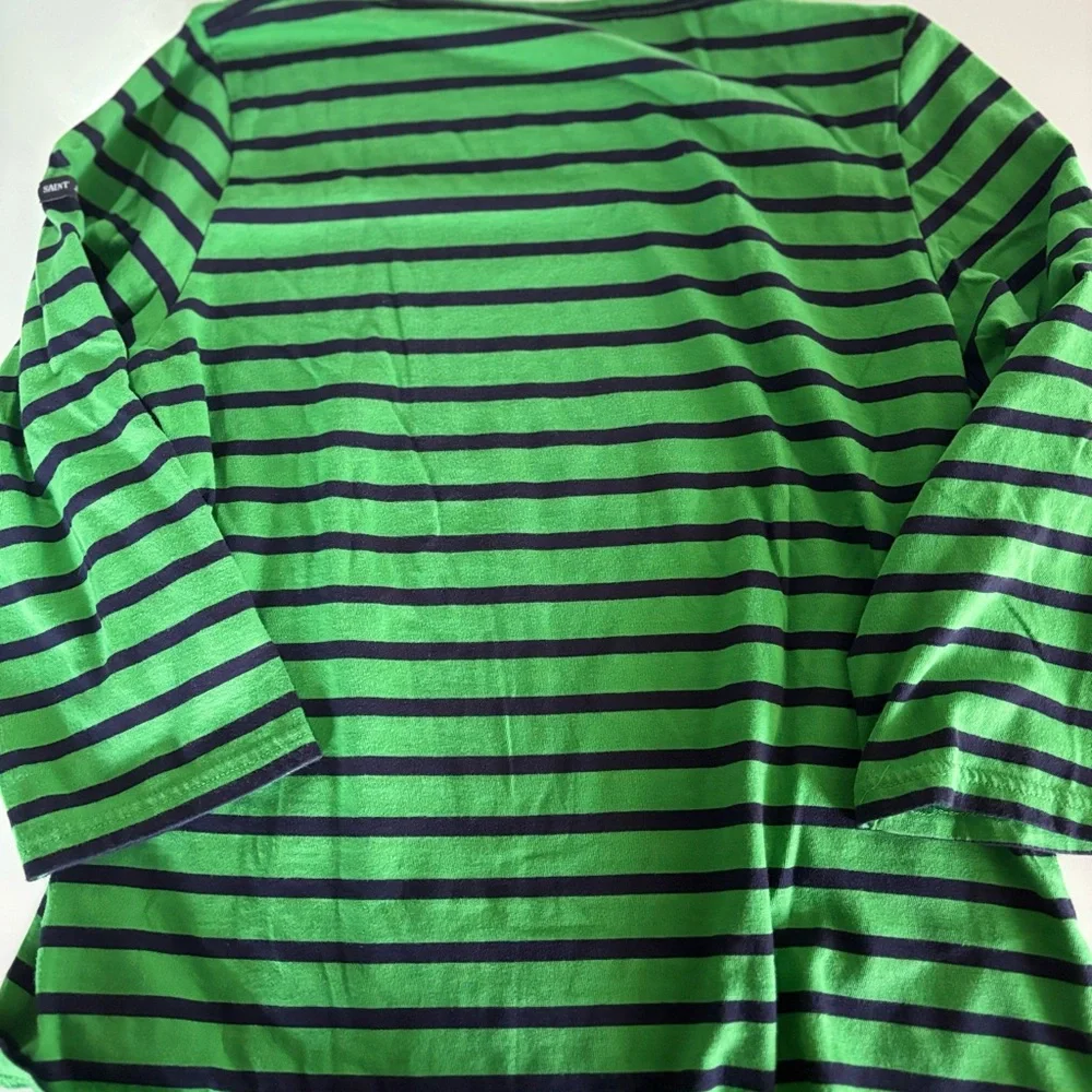 Saint James Women’s Green & Blue Striped Top XS - Picture 6 of 6
